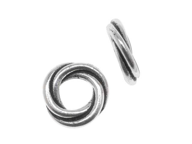 TierraCast Antique Silver-Plated Pewter Medium Love Knot Spacer