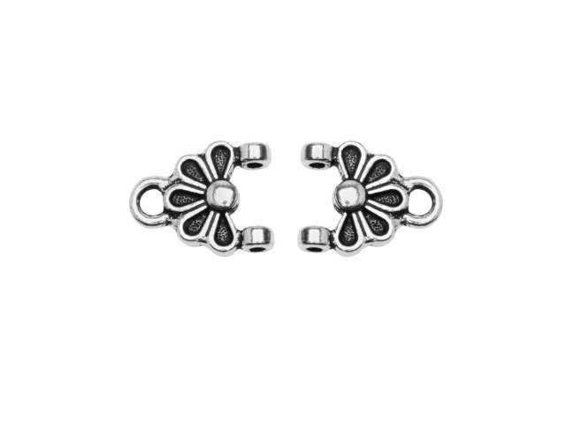 TierraCast Antique Silver-Plated Pewter Oasis Stitch-In Link
