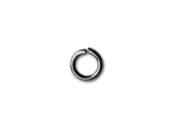 6mm Gunmetal-Plated 18 Gauge Open Jump Ring