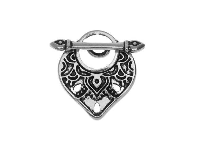 TierraCast Antique Silver-Plated Pewter Temple Clasp Set