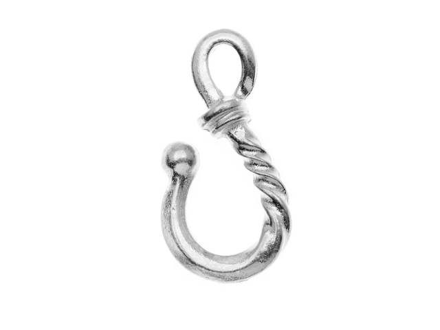 TierraCast Antique Silver-Plated Pewter Twisted Hook Clasp