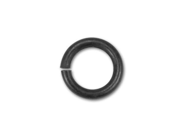 6mm Matte Black-Plated Open Jump Ring - 18 Gauge