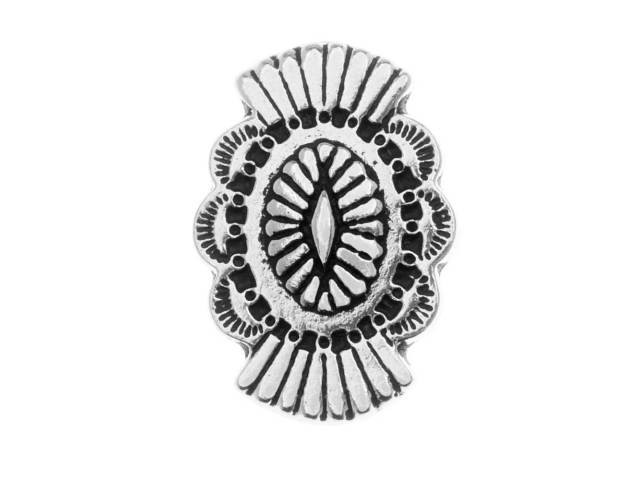 TierraCast Antique Silver-Plated Pewter Western Button
