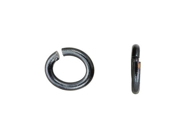 TierraCast Black Finish Brass Small Oval Open Jump Ring