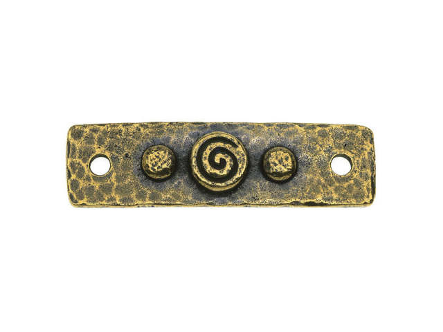 TierraCast Brass Oxide Finish Pewter Spiral and Rivets Link