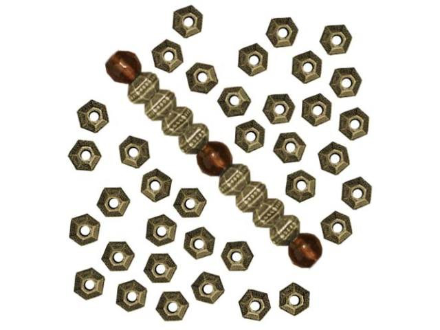 TierraCast Oxidized Brass-Plate 3mm Faceted Heishi Spacer