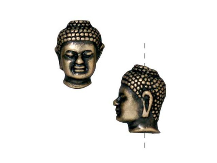 TierraCast Oxidized Brass-Plate Buddha Bead 14x10mm TierraCast Oxidized Brass-Plate Buddha Bead 14x10mm