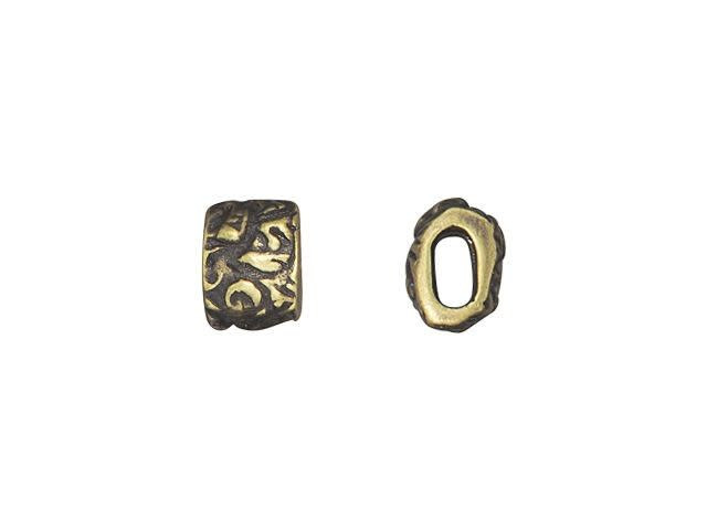 TierraCast Oxidized Brass-Plate Jardin Barrel Bead