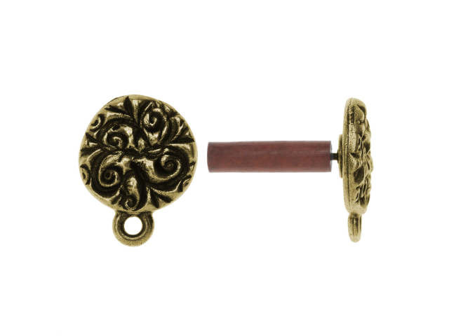 TierraCast Oxidized Brass-Plate Jardin Post Earrings (1 Pair)