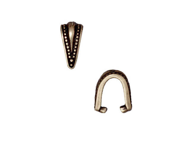 TierraCast Oxidized Brass-Plate Royal Pinch Bail