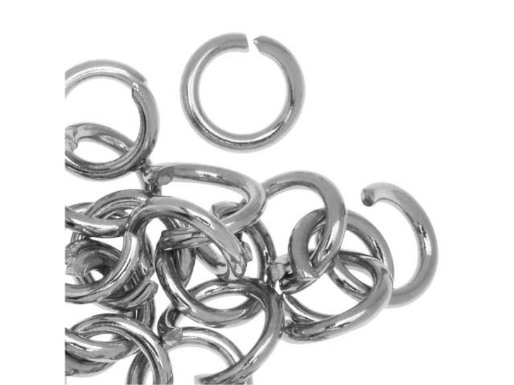 6mm Stainless Steel 18 gauge Open Jump Ring - Min Qty 20