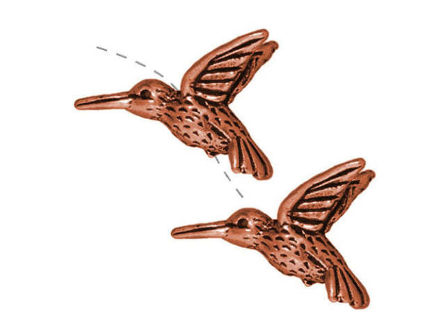 TierraCast Copper Antique Hummingbird Bead