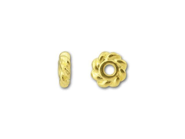 TierraCast Gold 4mm Twist Heishi Spacer