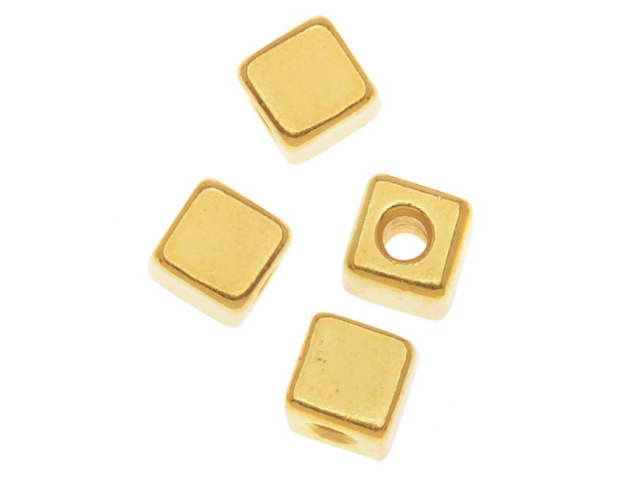 TierraCast Gold Cube Bead