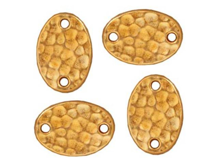 TierraCast Gold Hammered Oval Link