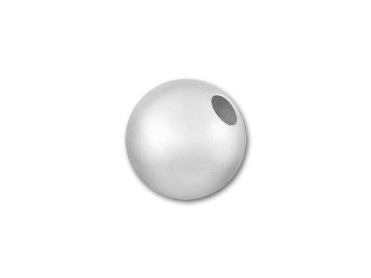 6mm Sterling Silver Seamless Round Bead (Matte/Satin)