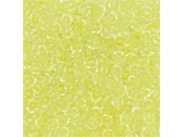 TOHO 11/0 Glow in the Dark Crystal/Bright Blue Round Bead 2.5-Inch Tube