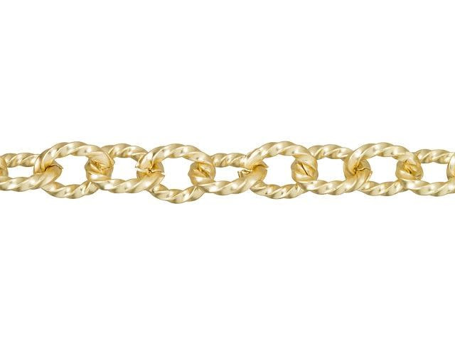 7.5x6mm Satin Hamilton Gold-Plated 