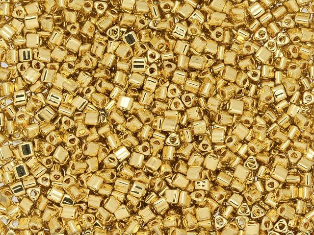 TOHO 11/0 Triangle Seed Bead 24K Gold-Plated, 2.5-Inch Tube
