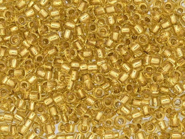TOHO 8/0 Round Seed Bead 24K Gold-Lined Jonquil, 2.5-Inch Tube