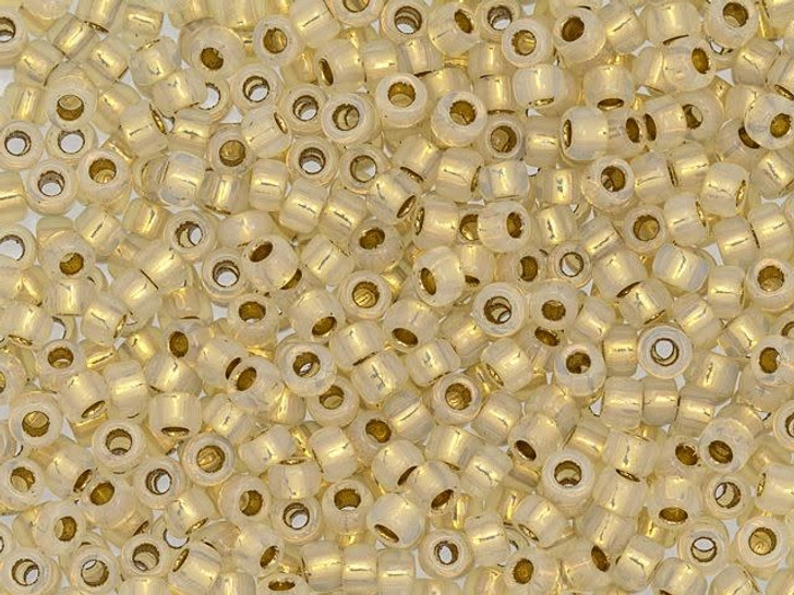 Toho Round 15/0 Seed Beads Gold Lined Crystal (2.5 Tube)