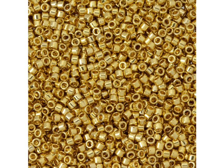 TOHO Aiko 11/0 24K Bright Gold Plate Precision Cylinder Seed Beads, 4g Pack