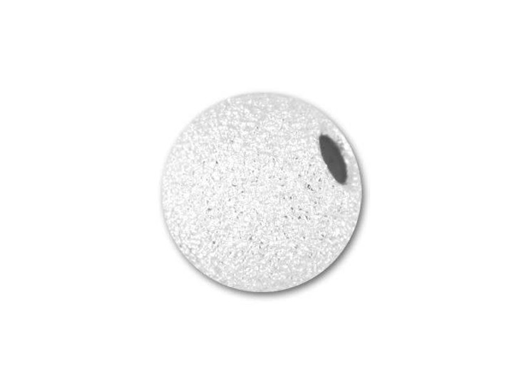 6mm (1.8mm hole) Satrdust Sterling Silver Beads -10 pcs