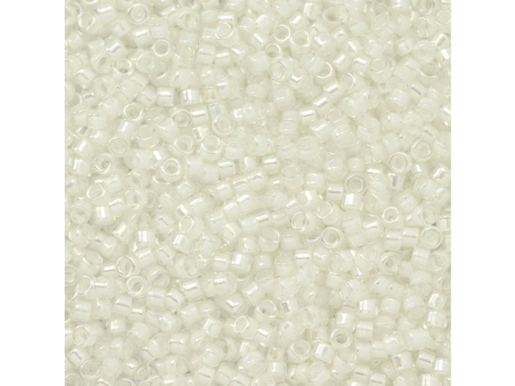 TOHO Aiko 11/0 Creme-Lined Crystal Rainbow Precision Cylinder Seed Beads, 4g Pack