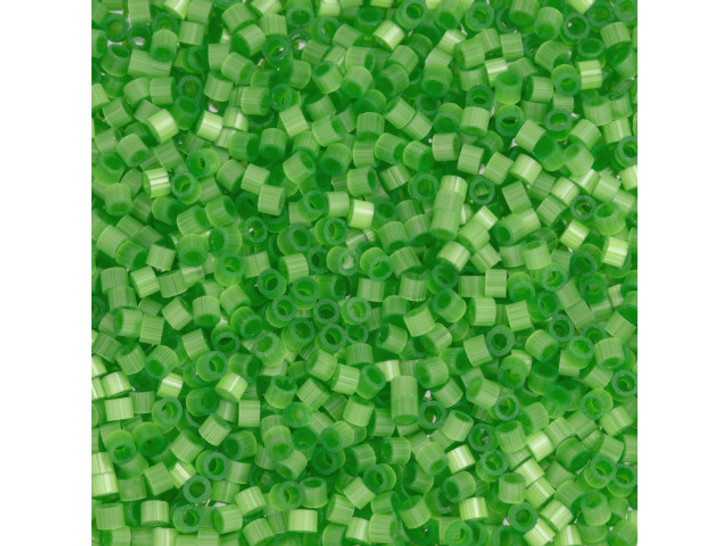 TOHO Aiko 11/0 Fiber-Optic Peridot Precision Cylinder Seed Beads, 4g Pack