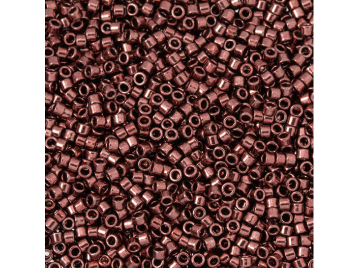TOHO Aiko 11/0 Galvanized Merlot Precision Cylinder Seed Beads, 4g Pack