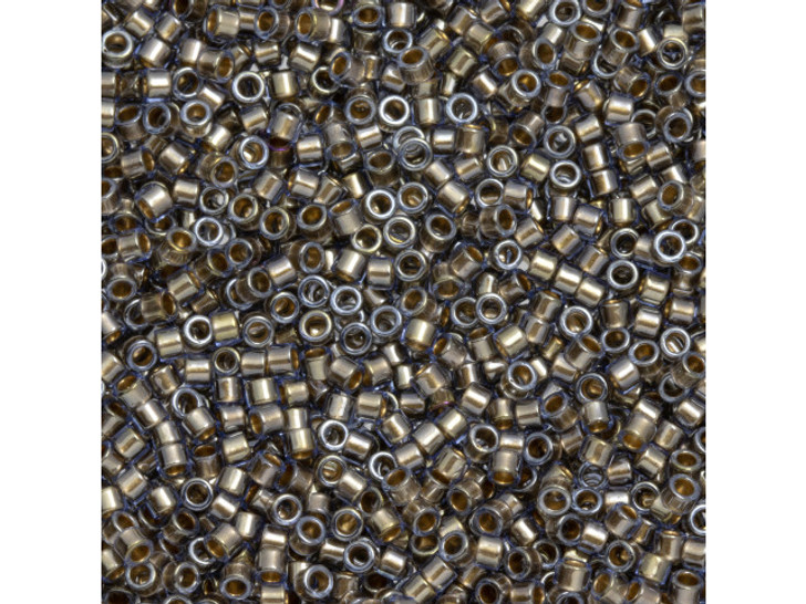TOHO Aiko 11/0 Gold-Lined Lt Montana Blue Precision Cylinder Seed Beads, 4g Pack