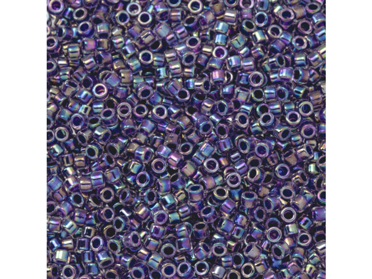 TOHO Aiko 11/0 Grape-Lined Crystal Rainbow Precision Cylinder Seed Beads, 4g Pack