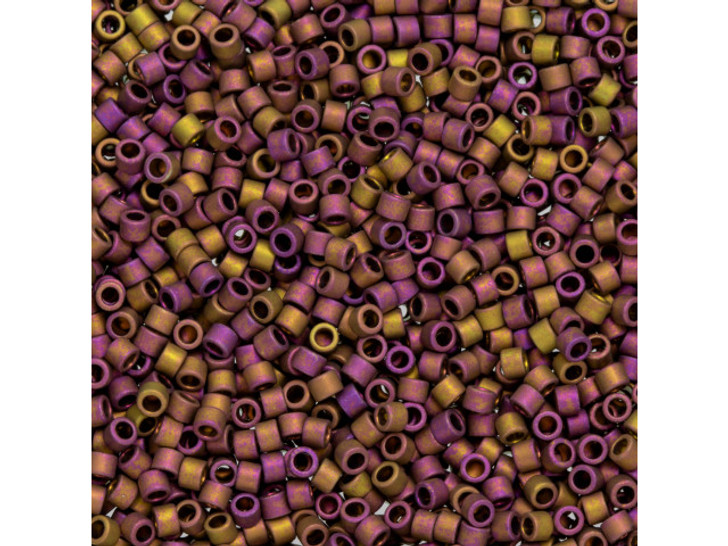 TOHO Aiko 11/0 High-Metallic Matte Copper Twilight Precision Cylinder Seed Beads, 4g Pack