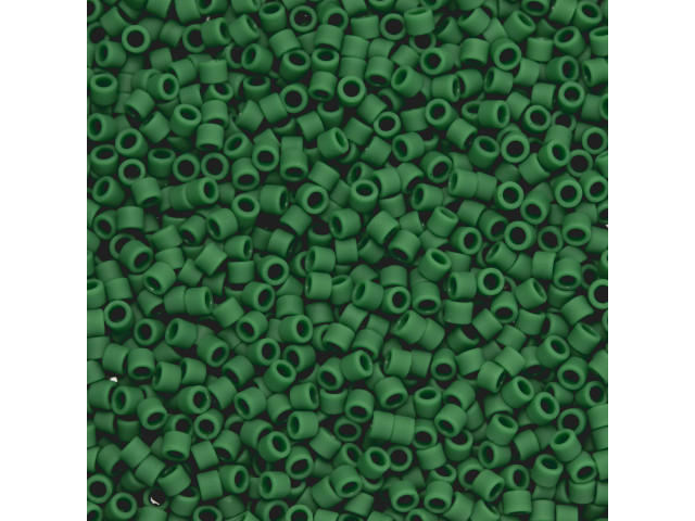 TOHO Aiko 11/0 Opaque Frosted Pine Green Precision Cylinder Seed Beads, 4g Pack