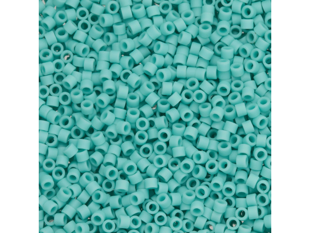 TOHO Aiko 11/0 Opaque Frosted Turquoise Precision Cylinder Seed Beads, 4g Pack