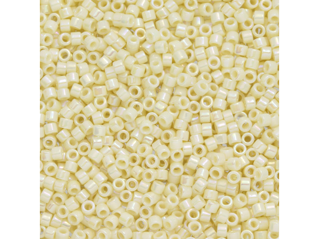 TOHO Aiko 11/0 Opaque Lt Beige Rainbow Precision Cylinder Seed Beads, 4g Pack