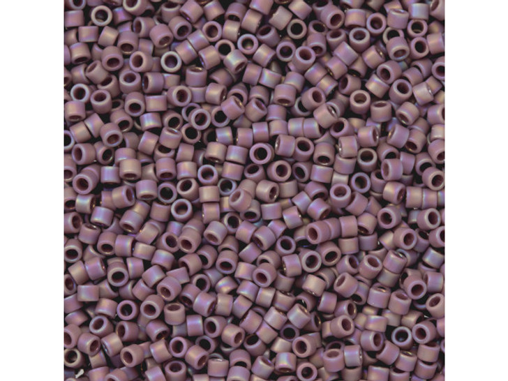 TOHO Aiko 11/0 Opaque Matte Lavender Rainbow Precision Cylinder Seed Beads, 4g Pack