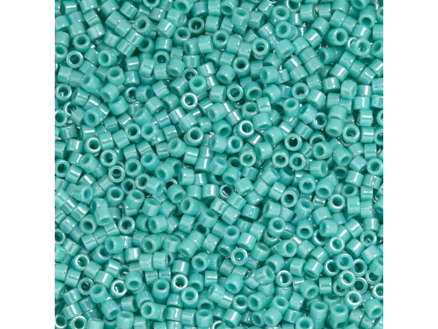 TOHO Aiko 11/0 Opaque Turquoise Luster Precision Cylinder Seed Beads, 4g Pack