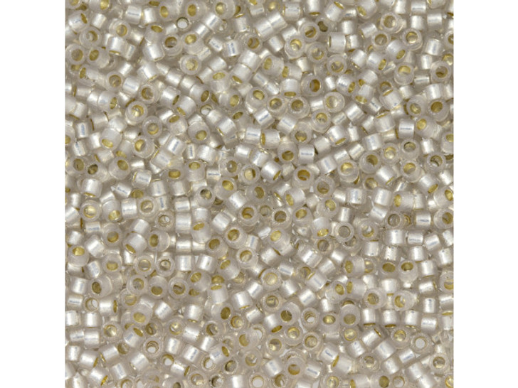 TOHO Aiko 11/0 PermaFinish Translucent Silver-Lined Cloud Precision Cylinder Seed Beads, 4g Pack