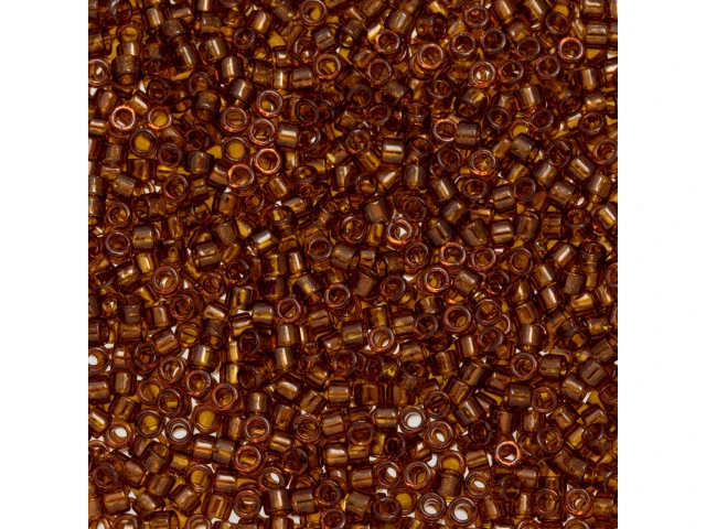 TOHO Aiko 11/0 Transparent Beach Glass Brown Precision Cylinder Seed Beads, 4g Pack