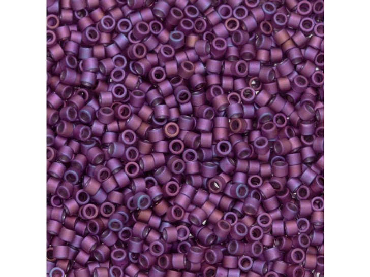 TOHO Aiko 11/0 Transparent Frosted Blackberry Gold Luster Precision Cylinder Seed Beads, 4g Pack