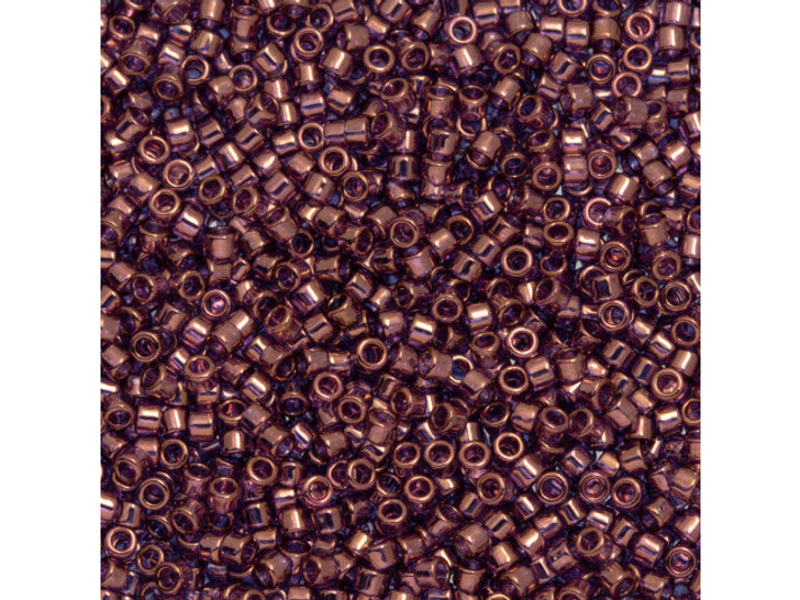 TOHO Aiko 11/0 Transparent Lilac Gold Luster Precision Cylinder Seed Beads, 4g Pack