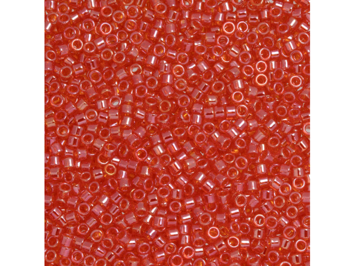 TOHO Aiko 11/0 Transparent Lt Siam Ruby Luster Precision Cylinder Seed Beads, 4g Pack