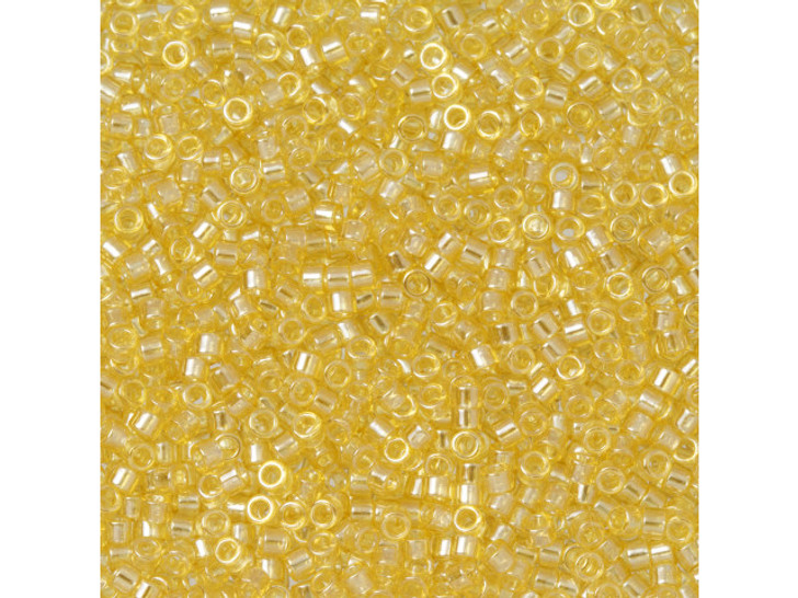 TOHO Aiko 11/0 Transparent Lt Topaz Luster Precision Cylinder Seed Beads, 4g Pack