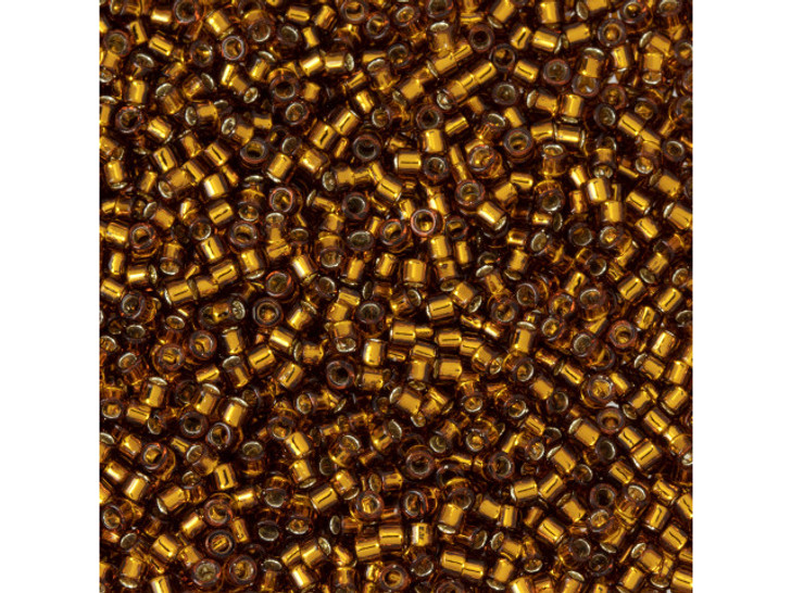 TOHO Aiko 11/0 Transparent Silver-Lined Smokey Topaz Precision Cylinder Seed Beads, 4g Pack