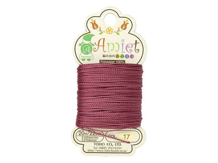 TOHO Amiet Beading Thread, Burgundy (20 Meters/22 Yards)