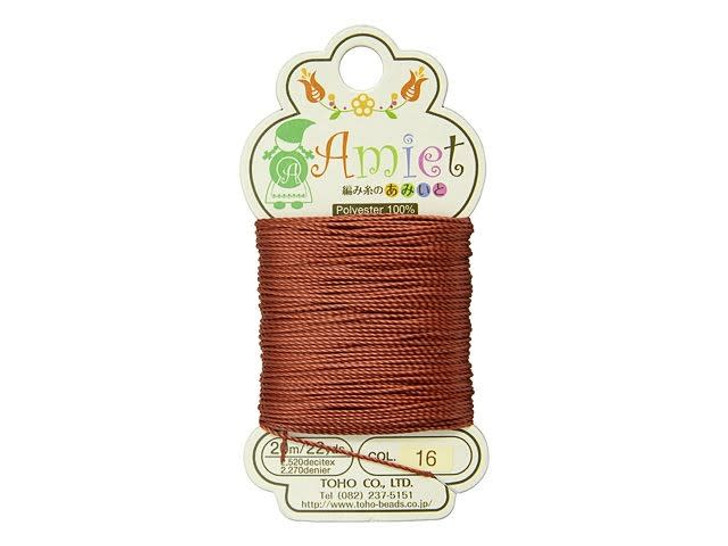 TOHO Amiet Beading Thread, Mahogany (20 Meters/22 Yards)