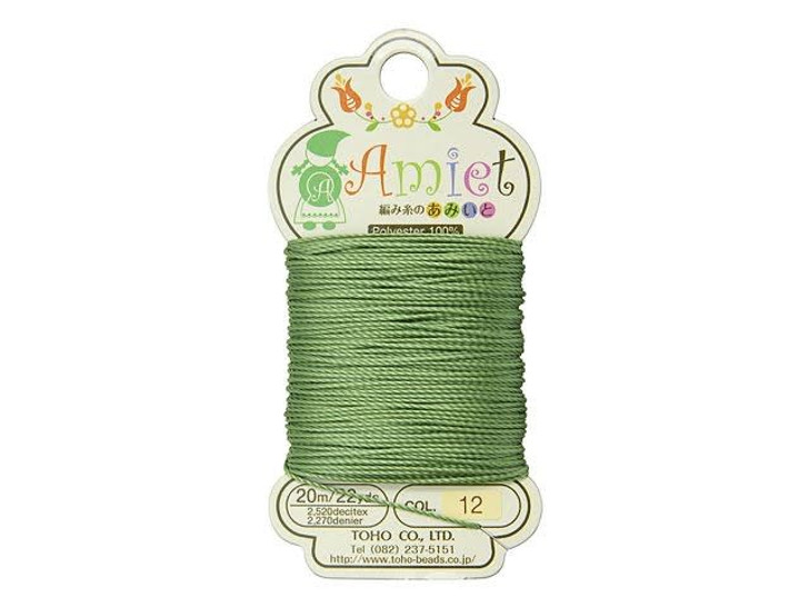 TOHO Amiet Beading Thread, Olive (20 Meters/22 Yards)