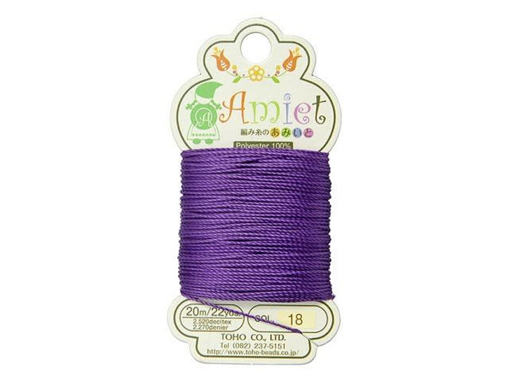 TOHO Amiet Beading Thread, Royal Purple (20 Meters/22 Yards)