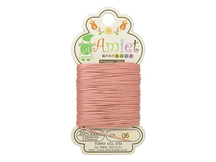 TOHO Amiet Beading Thread, Salmon (20 Meters/22 Yards)